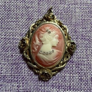 Pink Cameo Pendant